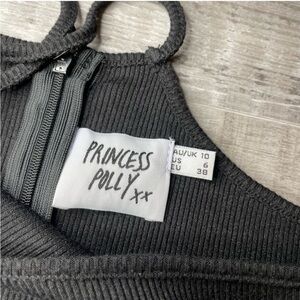 Princess Polly Black cross straps Top